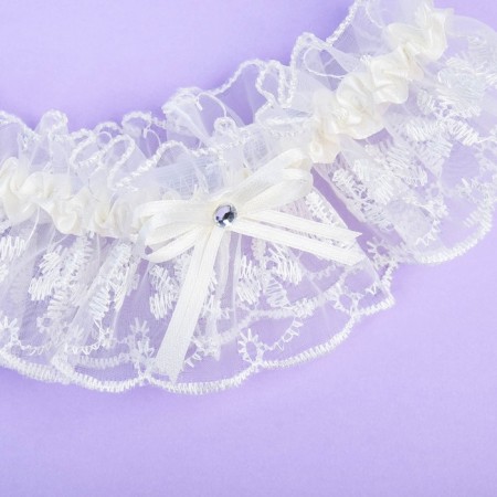 Garter for the bride "Elites", Ivory-1