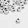 Acrylic bead "Heart" in a circle, 7 × 4 mm, set 10 g, black and white color