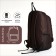 Youth backpack with a zipper, 3 pockets, brown color