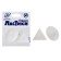 Set of Erasers 2 pieces of the beam "Geometry", thermoplastic rubber, mix