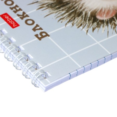 Notepad A6, 40 sheets on the crest "It is good to be a hedgehog", cover shaking cardboard, UV-lak, block 65 g/m², mix-2