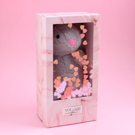 Soft toy "The most beautiful", gray bunny-7