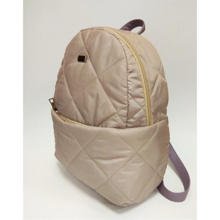 Backpack Nino Latte quilted fabric-1