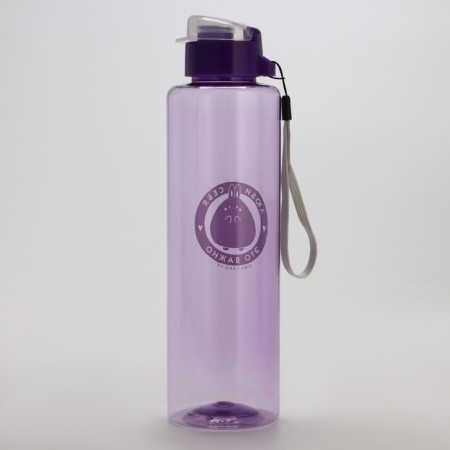 Water bottle "Love yourself", 600 ml, purple color-2