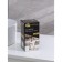 Liquid soap dispenser on Savanna “Geometric” stand, 250 ml, gold color