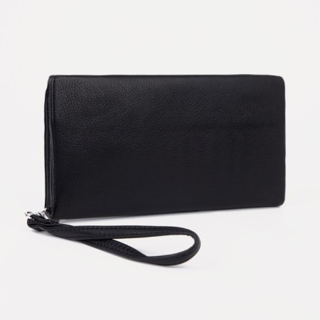 Women's wallet on magnets, black color