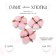 Dry flowers of cotton, set 3 pcs., Size 1 pc. 6 × 6 cm, pink color