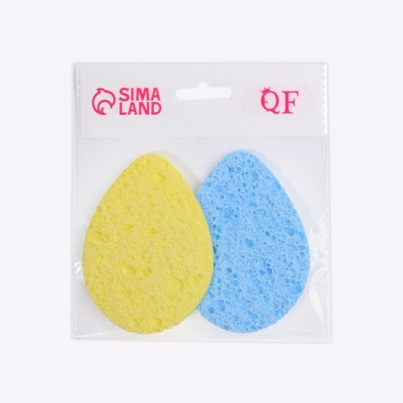 Set of sponge for washing "drop", 9.5 × 7 cm, 2 pcs, color mix-8