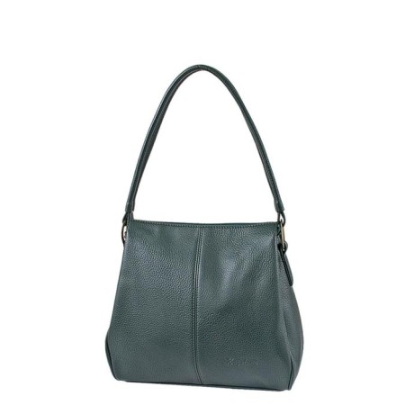 Bag Female claim. Kozh, lightning, green color