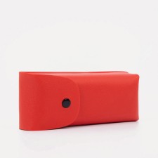 Case for glasses on the button, the color is red