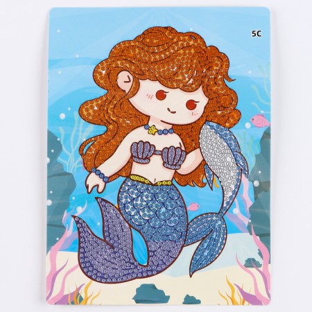 Diamond embroidery with partial filling "Adele", 13.7 × 18.3 cm, cardboard-1