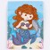 Diamond embroidery with partial filling "Adele", 13.7 × 18.3 cm, cardboard