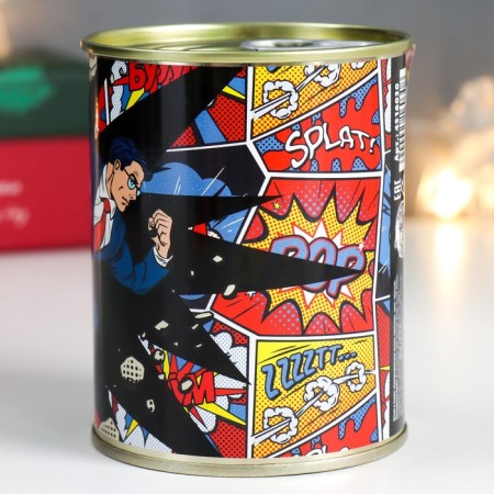 Socks in the bank "Super-Hero socks" (men's, black color)-2
