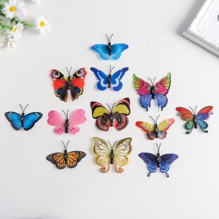 Magnet Plastic "Butterfly Blostka" set 12 pcs mix-2