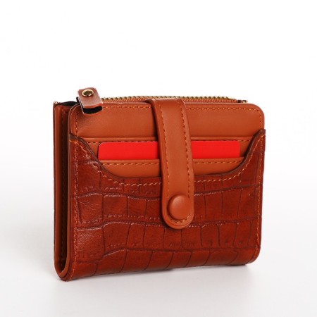 Women's wallet on the button, redhead color-3