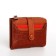 Women's wallet on the button, redhead color