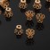 Bead hats (set 50pcs), SM-091, 8 × 10 mm, color gold