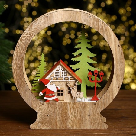 Decor with backlight "New Year's fairy tale" 22.5 × 21 × 5 cm-1