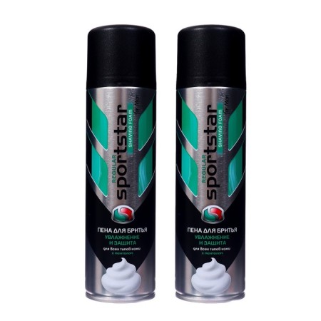 Sport Star Regular shaving foam, for all skin types, 200 ml * 2 pcs.