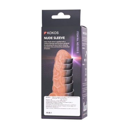 Kokos nozzle is realistic with additional stimulation, TPE, bodily, 15.6 cm, s-9