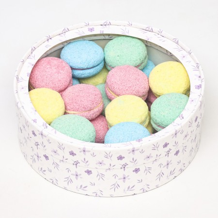 Box for Makarun tube with the window "Flower", white, 20 x 6 cm-1