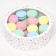 Box for Makarun tube with the window "Flower", white, 20 x 6 cm
