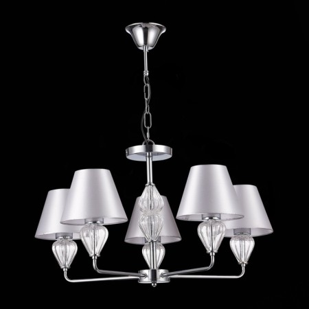 Suspended EVOLUCE lamp. Sle107413-05. Dalida. 5x60 watts, E14, 65x65x41 cm, chromium color-3