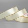 Satin tape "Golden threads", 25 mm × 23 ± 1 m, color light beige No. 008