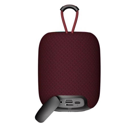 Portable acoustics Canyon BSP-8 red 10 watts. BT 5.2, AUX, Micro-SD, USB, RGB backlight 107347-1