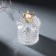 Casket Glass "Golden Crown with Pearl" 6x6x9 cm
