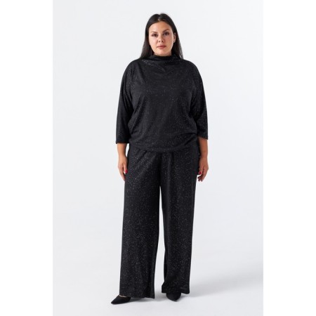 Female suit, size 60, black color-1