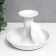 Summary Metal for 1 candle with the handle "bend" white 9x10.5x10.5 cm