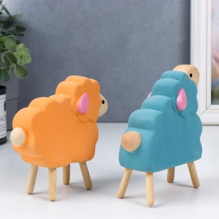 Souvenir ceramics "lamb" set 2 pcs 10.8x3.6x11.3 cm 11.5x3.7x10.2 cm-3