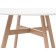 Round table Skandi metal, white/natural 90x90x73 cm