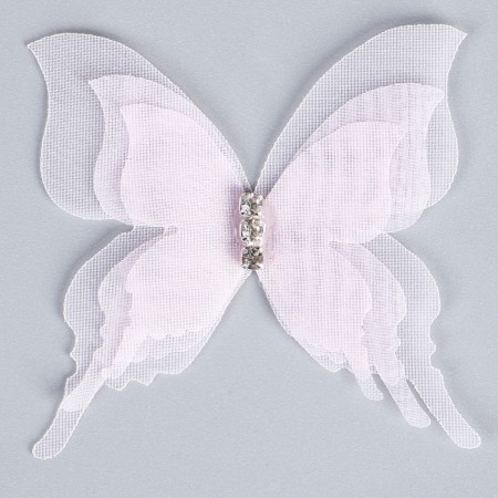 Decor for creativity "Butterfly", three -layer, set of 12 pcs., Size 1 pc. - 5 × 4.5 cm, pink color-2