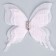 Decor for creativity "Butterfly", three -layer, set of 12 pcs., Size 1 pc. - 5 × 4.5 cm, pink color