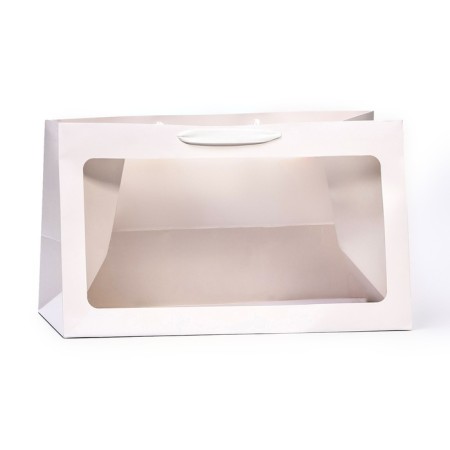 Gift package with a window, white, 50 x 30 x 25 cm-1