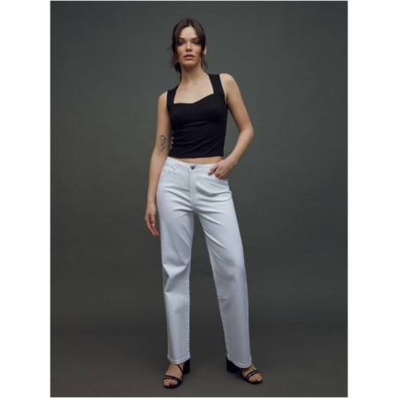 Women's jeans Conte Elegant Wide Leg, size XS, color White