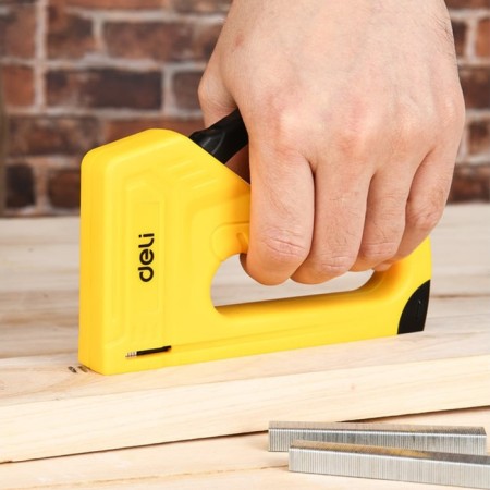 Construction Stapler Deli DL238002 147064, type of bracket 53, 4-10 mm, brackets 400 pcs.-1