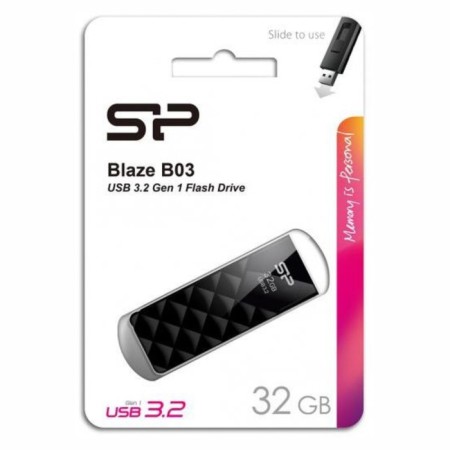 USB 32 GB Silicon Power Blaze B03 Black USB 3.0 SP032GBUF3B03V1K-1