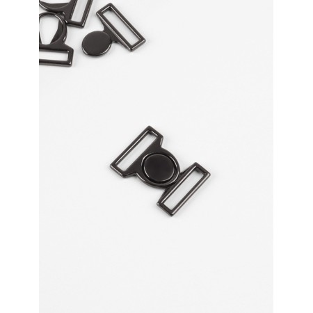 Flotter for a swimsuit, metal, 17 mm, 5 pcs., Black nickel color