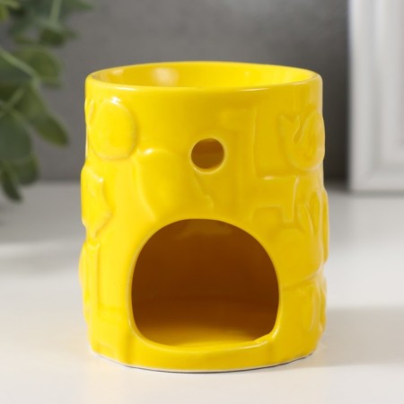 Aroma lamp ceramics "Beast" yellow 6.7x6.7x7.5 cm-1