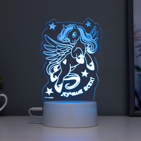Sensor lamp "Best of all" LED 7 USB flowers/from the batteries white RISALUX-8