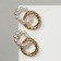 Earrings Metal "Two Rings" beads and metal, color gold