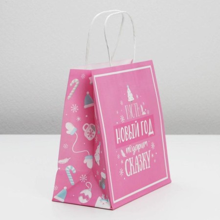 Gift package “Let the New Year give a fairy tale”, 22 x 22 x 11 cm, New Year-1