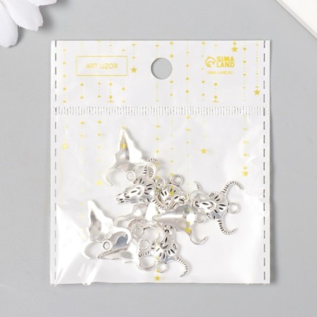 Decor for creativity Metal "Buwol Skull" silver 2.1x2 cm-3