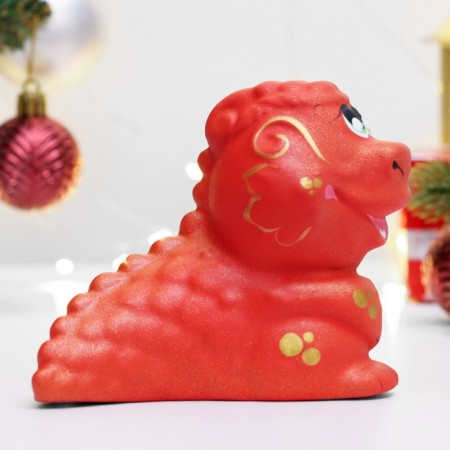 Figure "Dragon" 10x12cm, red with gold-3