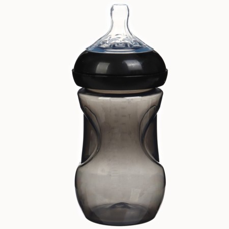 Finding bottle, Natural, 260 ml., +6 months, wide throat 50 mm, black color black-1