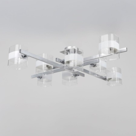Ceiling CITILUX CULCH “VIRTA” CL139280, 86x86x1.5 cm, 8x60W, E14, gray color gray-2