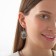 Assortment set: earrings, pendant "owl", color black silver, 60 cm